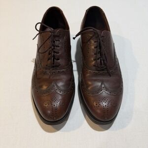 Allen Edmonds Chester Wingtip Oxfords Brown Leather Mens 8 A Narrow 4612 USA